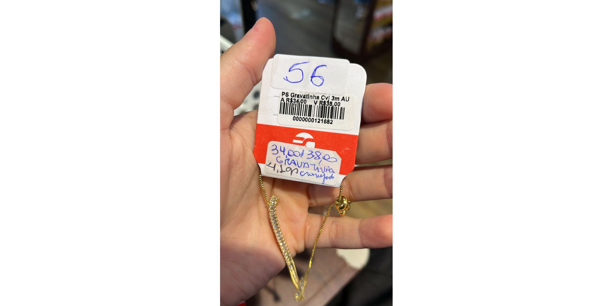 Pulseira Gravatinha Cravejada Zircônia Banhado A Ouro 18K