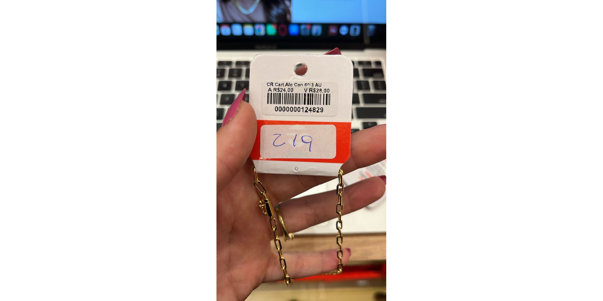 Corrente Cartier Alongada Fecho Canhão Banhado A Ouro 18k