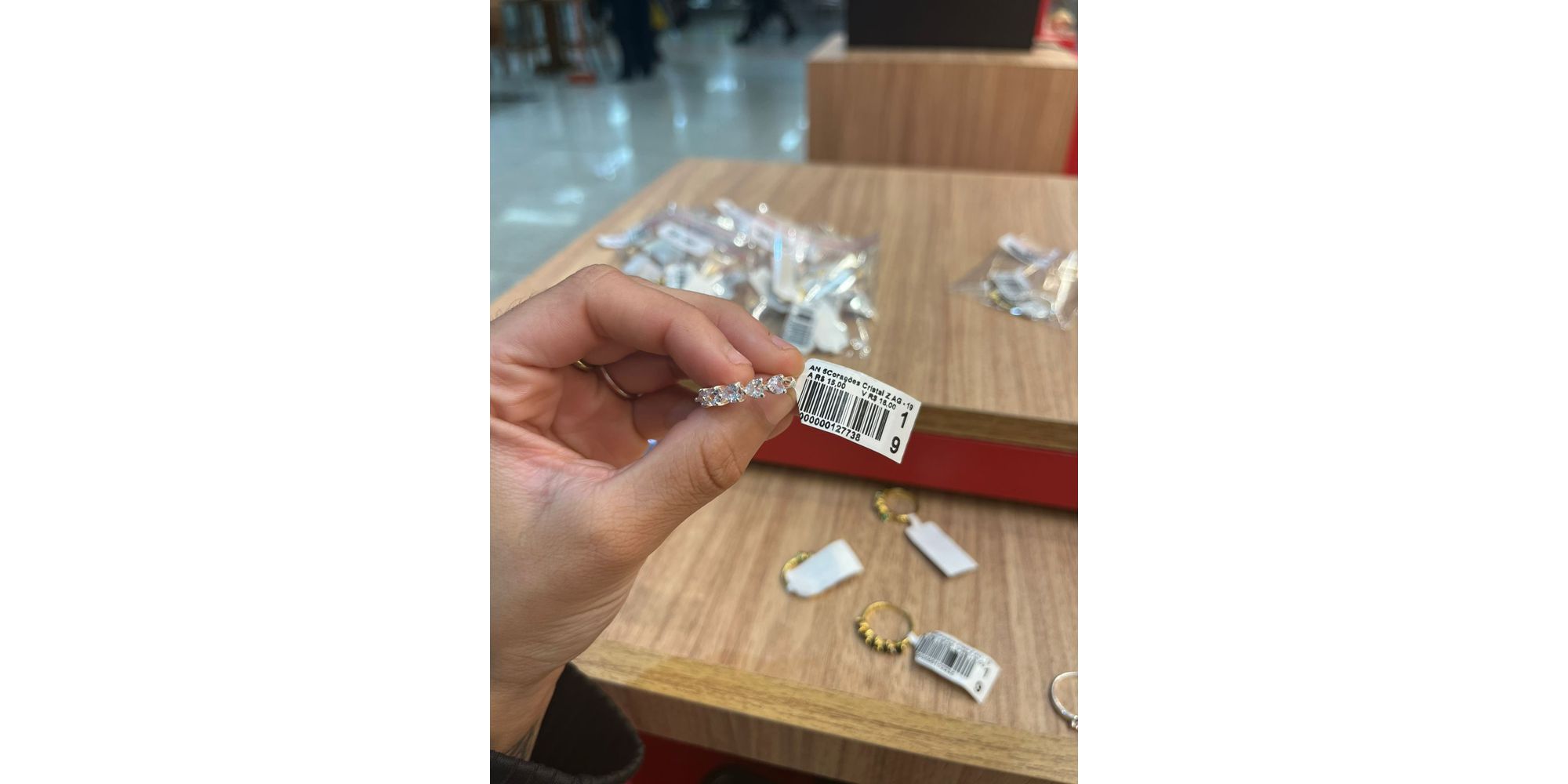 Anel Cinco Corações Cristal Zircônia Banhado A Prata 925