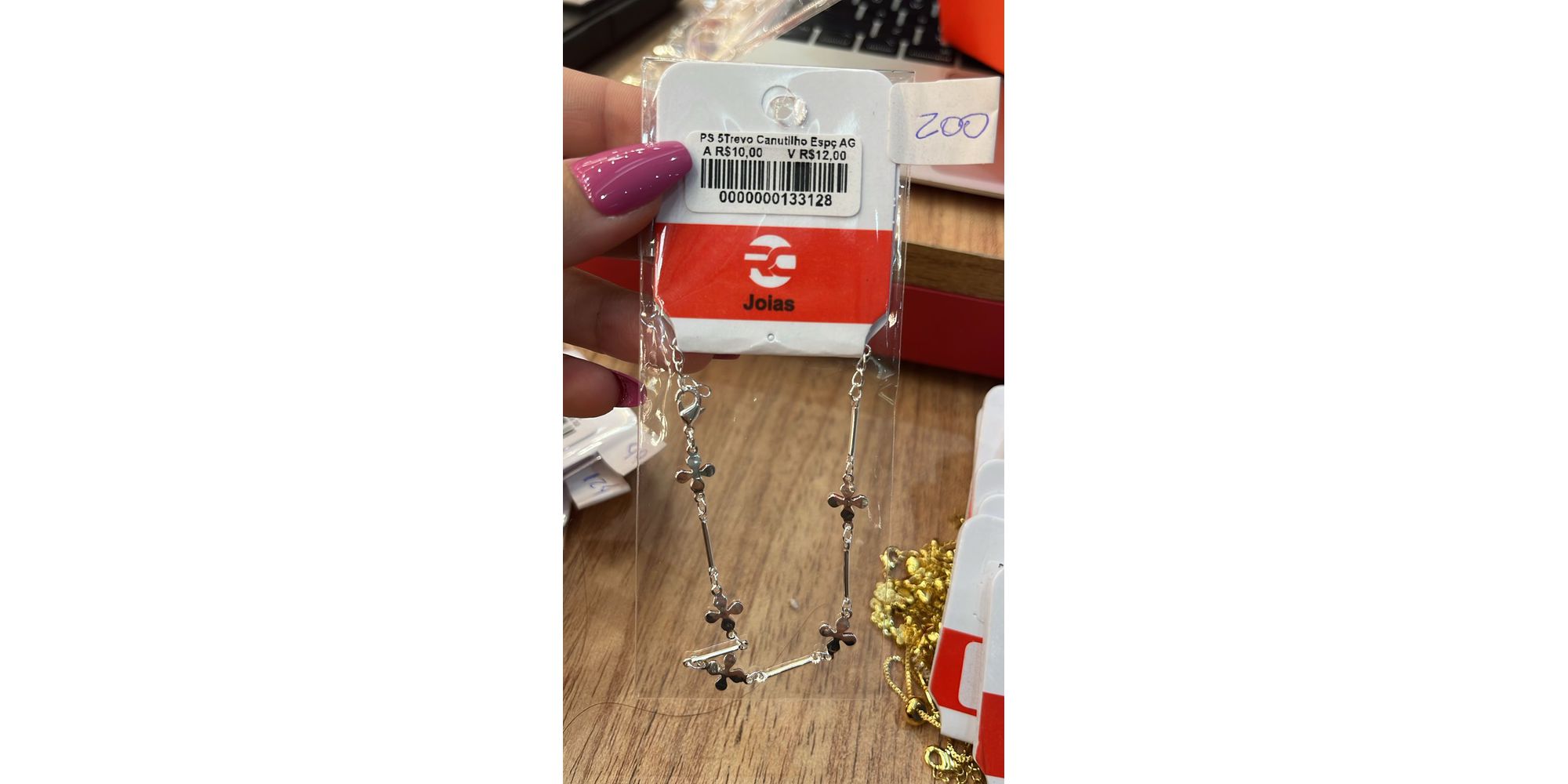 Pulseira Cinco Trevo Canutilho Espaçada Banhado A ... - RC JOIAS BY RUDI