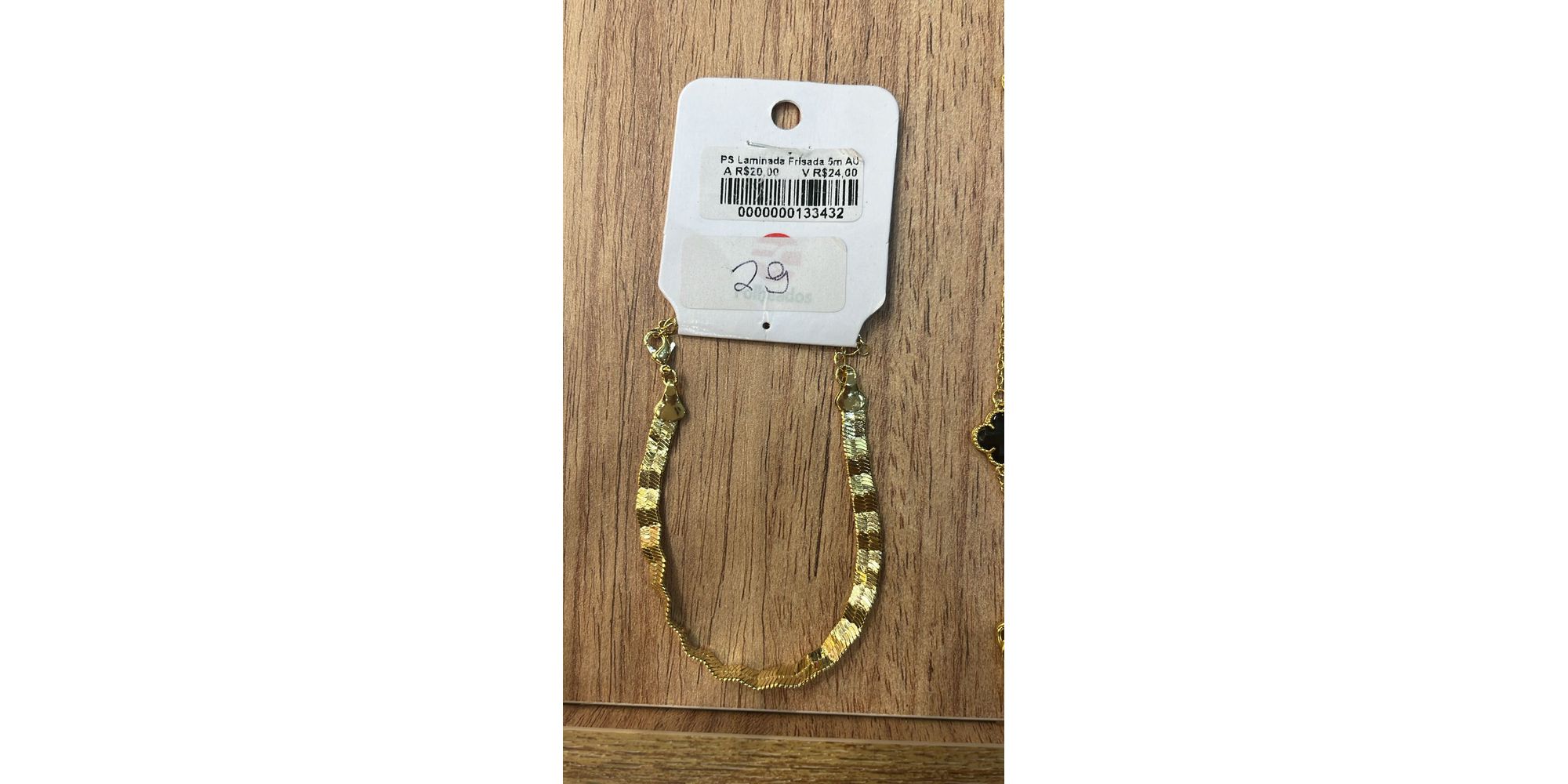 Pulseira Laminada Frisada Banhado A Ouro 18K - 000... - RC JOIAS BY RUDI