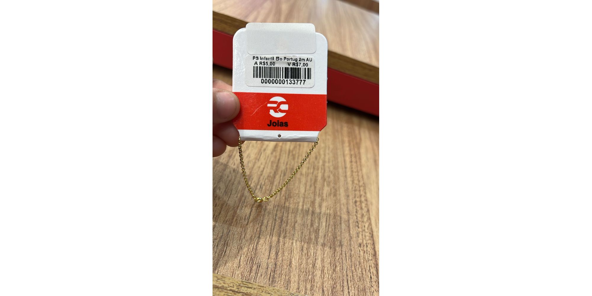 Pulseira Infantil Elo Português Banhado A Ouro 18K