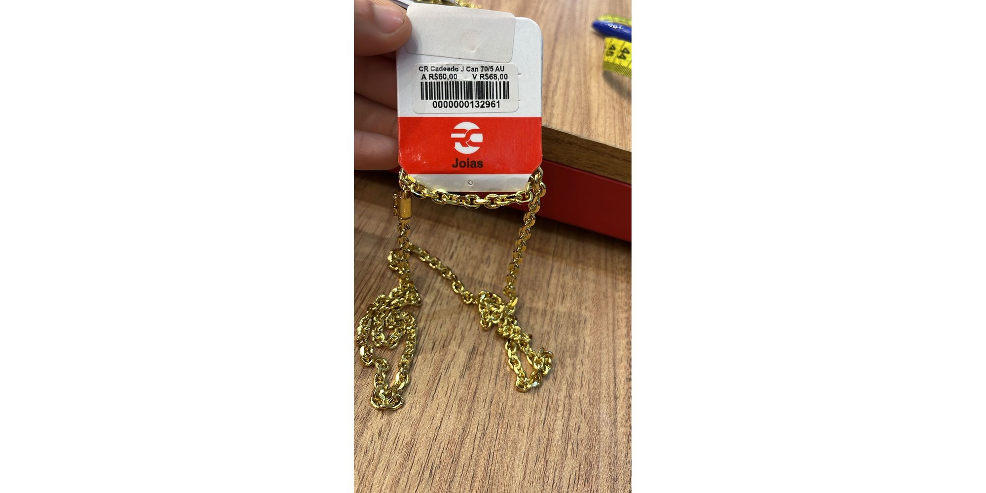 Corrente Cadeado Junto Fecho Canhão Banhado A Ouro 18K
