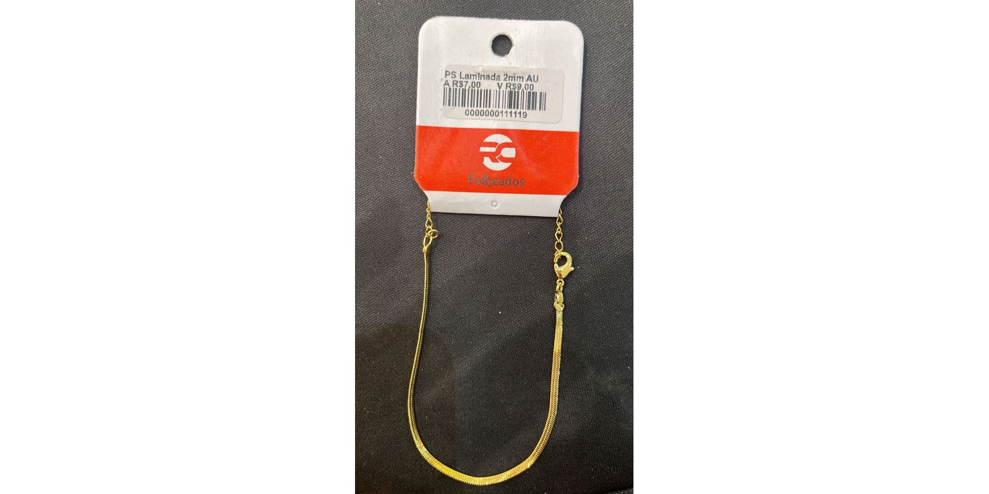 Pulseira Laminada 2 Milímetros Banhado a Ouro 18K ... - RC JOIAS BY RUDI