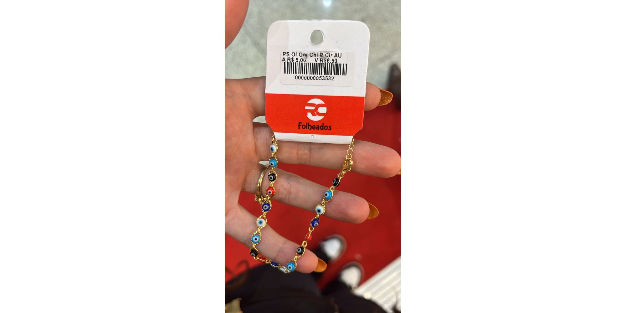 Pulseira Olho Grego Chinês Preto Colorido Banhado ... - RC JOIAS BY RUDI