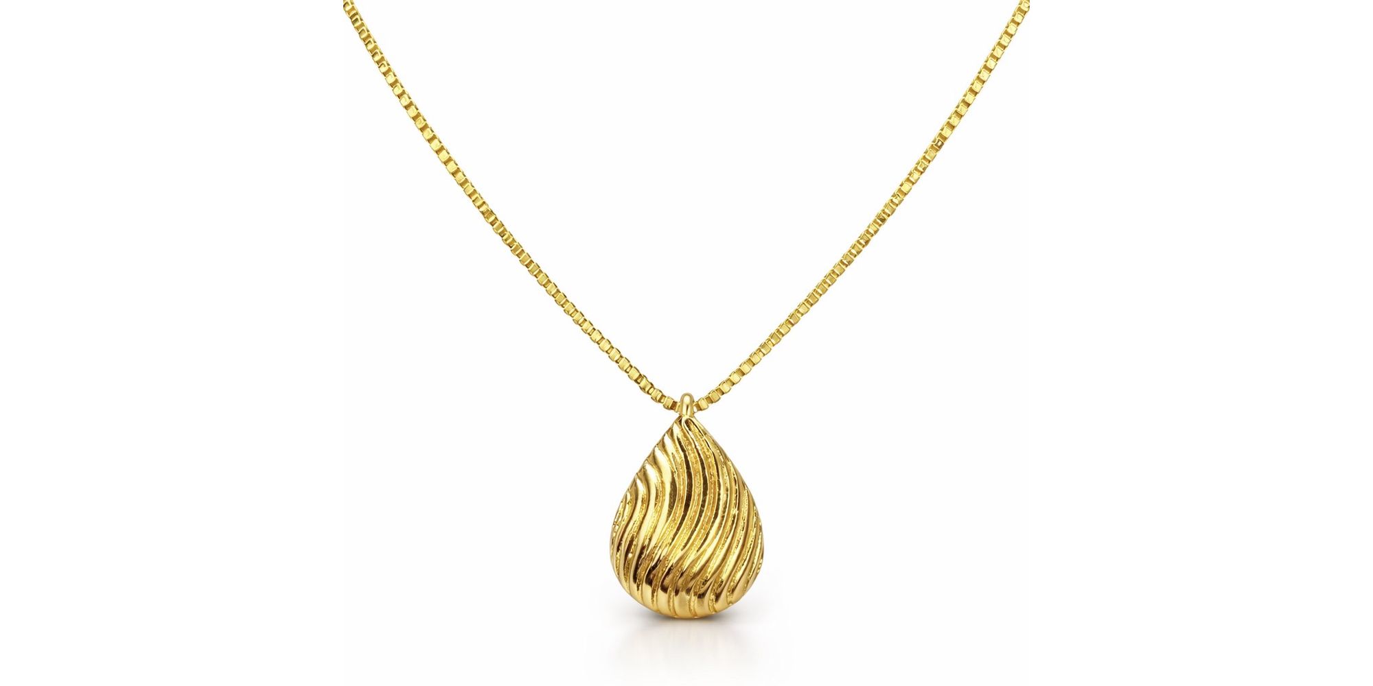 Colar Gota Vintage Banhado A Ouro 18K