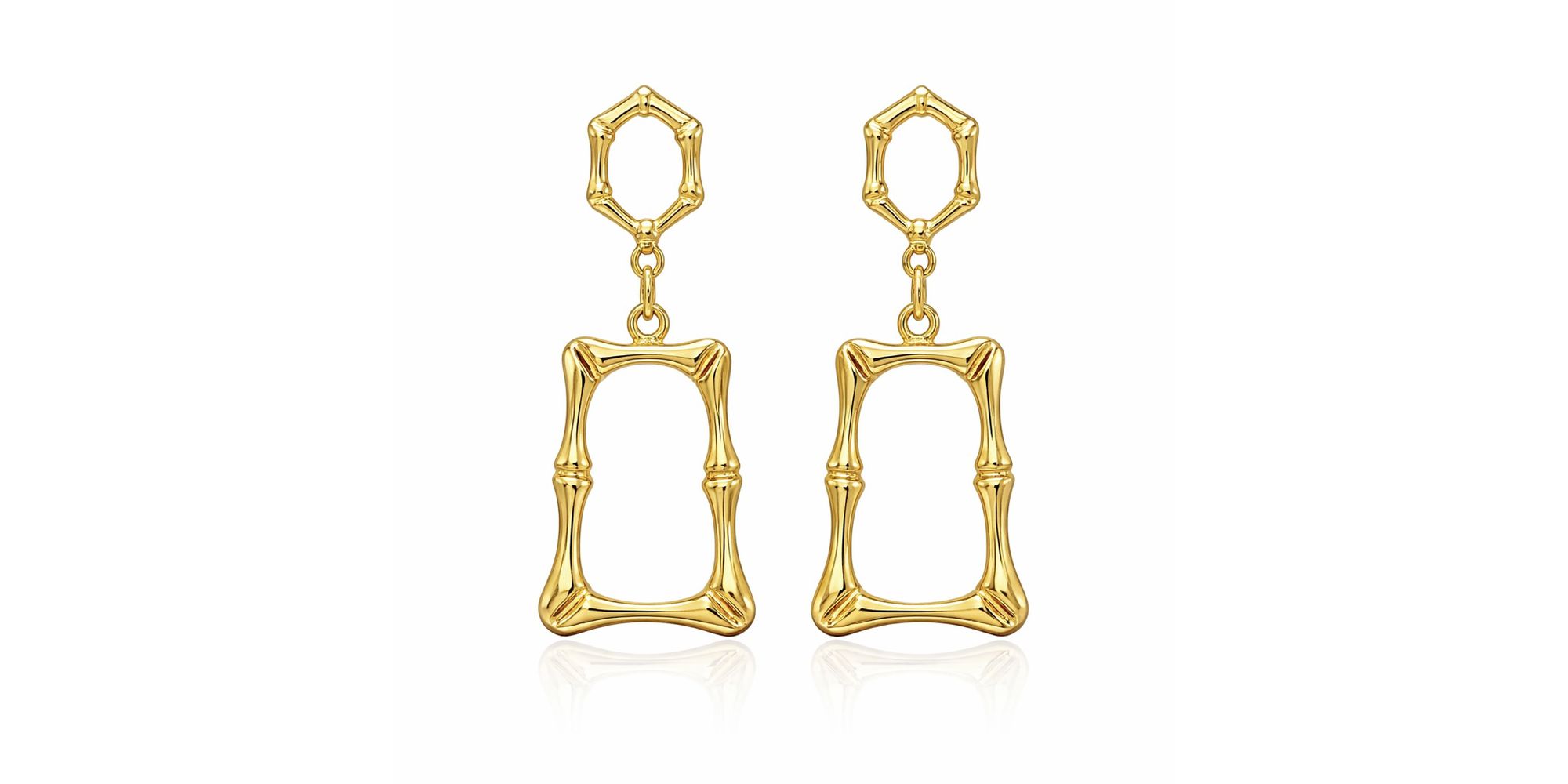 Brinco Moldura Requinte Banhado a Ouro 18K