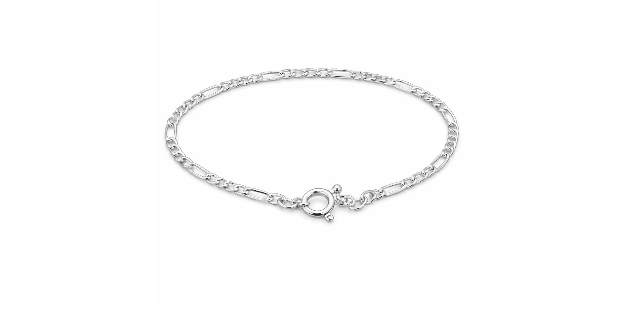 Pulseira Infantil Chapada Fecho Boia Banhado a Prata 925
