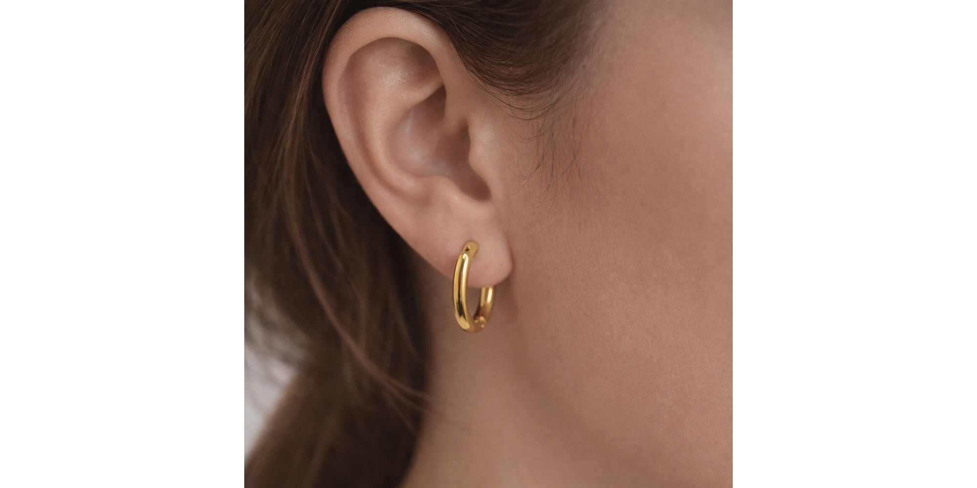 Brinco Argola Lisa 16mm Aço Dourado