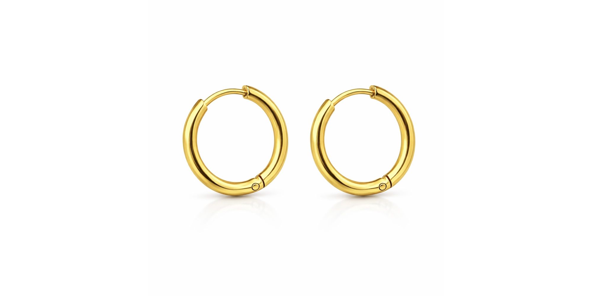 Brinco Argola Lisa 16mm Aço Dourado