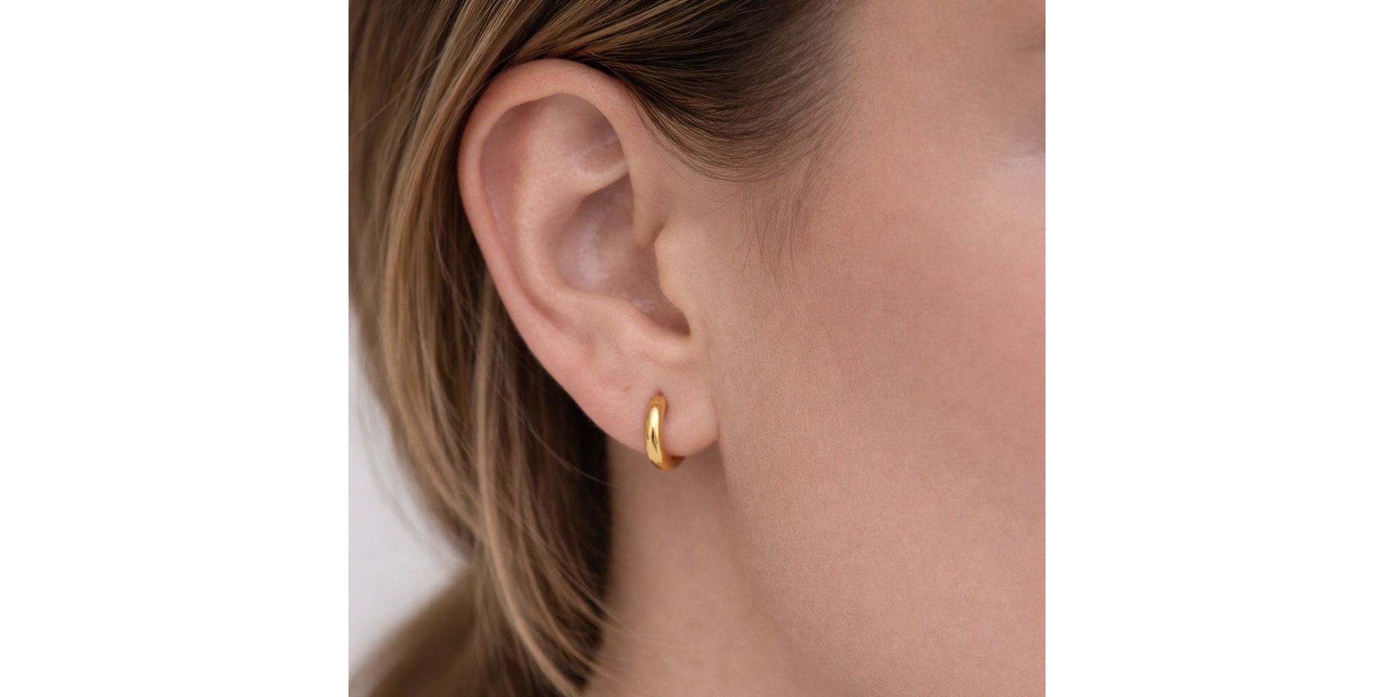 Brinco Argola Lisa 12mm Aço Dourado