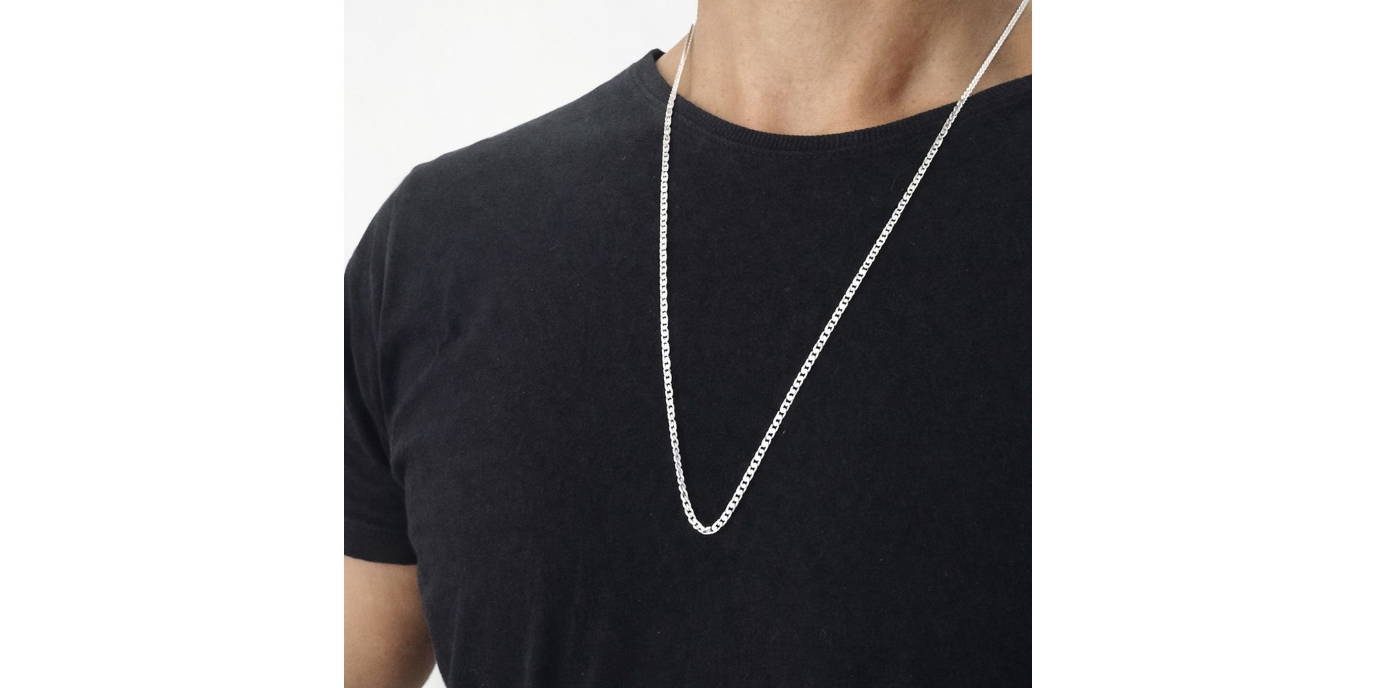 Corrente Piastrine Fecho Mosquetinho Banhado a Prata 925