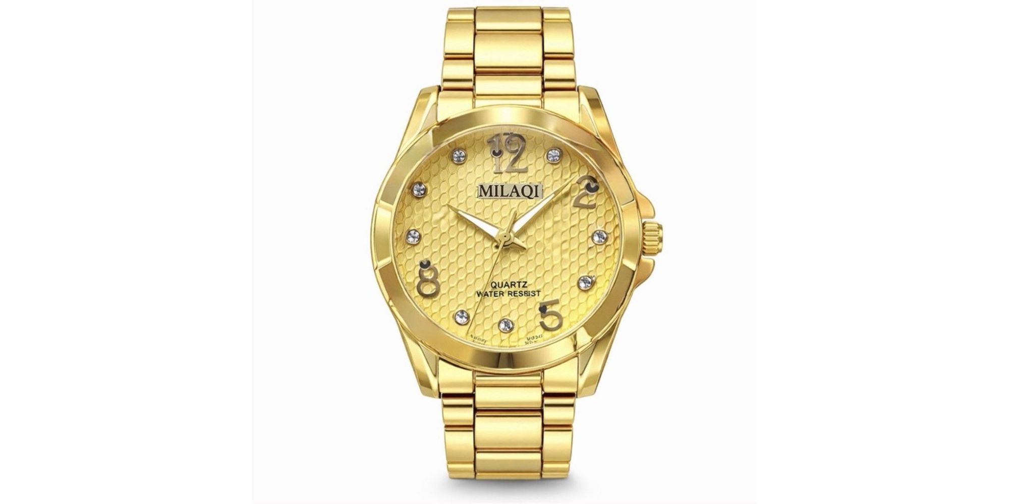 Relógio Quartz Milaqi G Aço Dourado