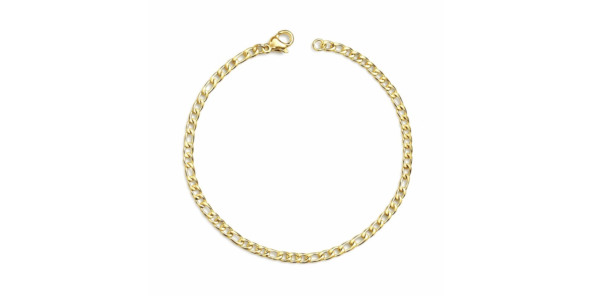 Pulseira 3x1 Fecho Lagosta Banhada a Ouro 18K