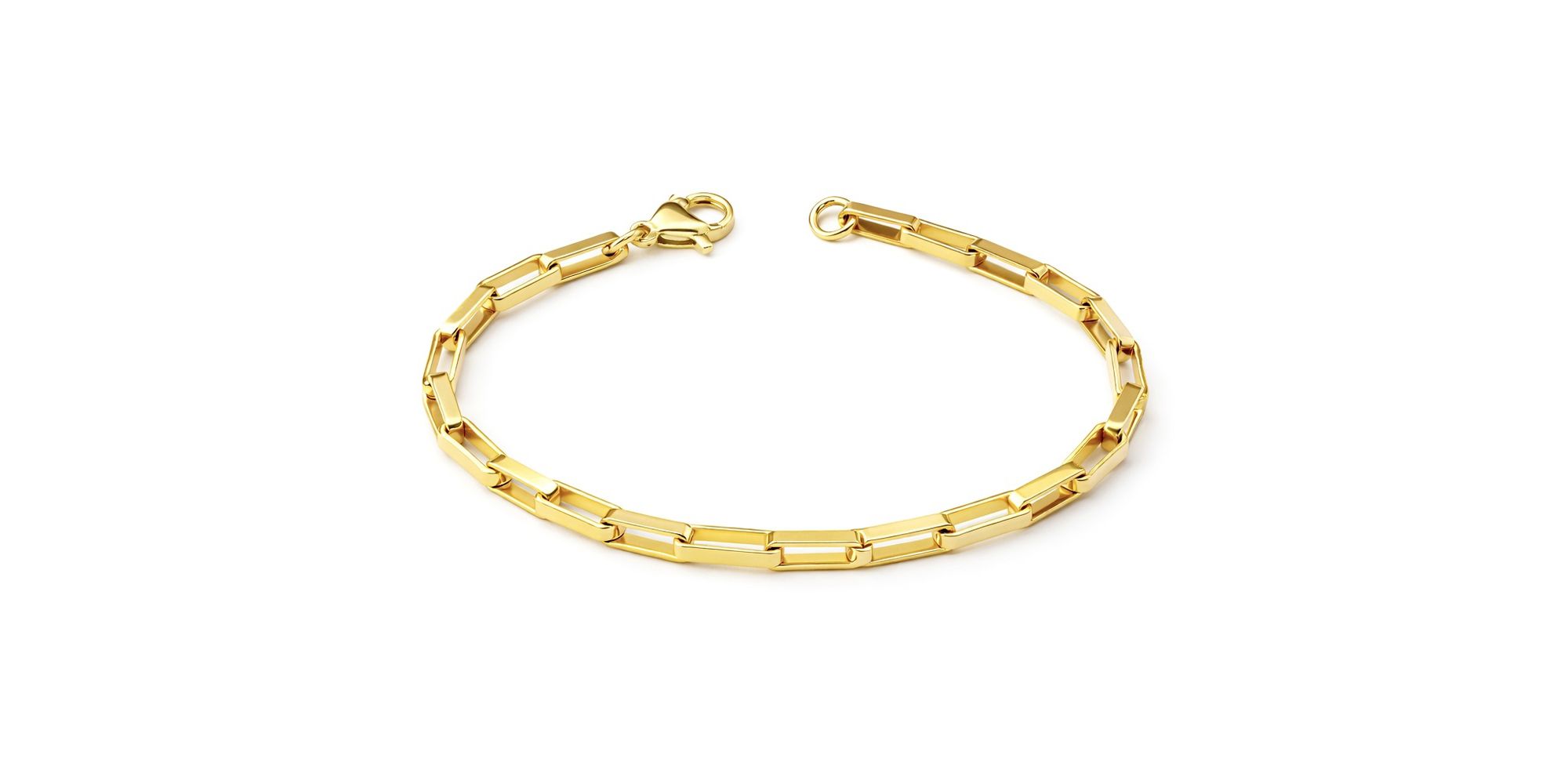 Pulseira Cartier Chapada Fecho Lagosta Banhado a Ouro 18K