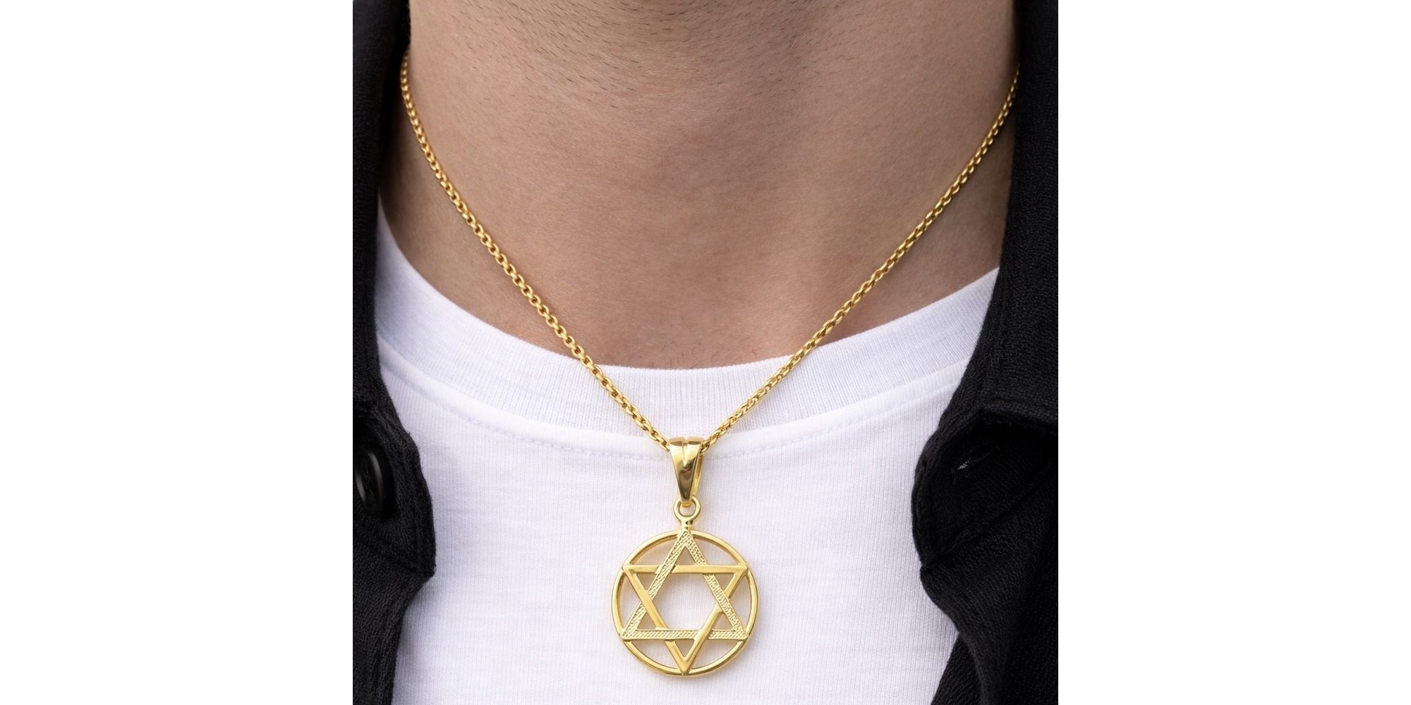 Pingente Estrela de Davi Banhado a Ouro 18k