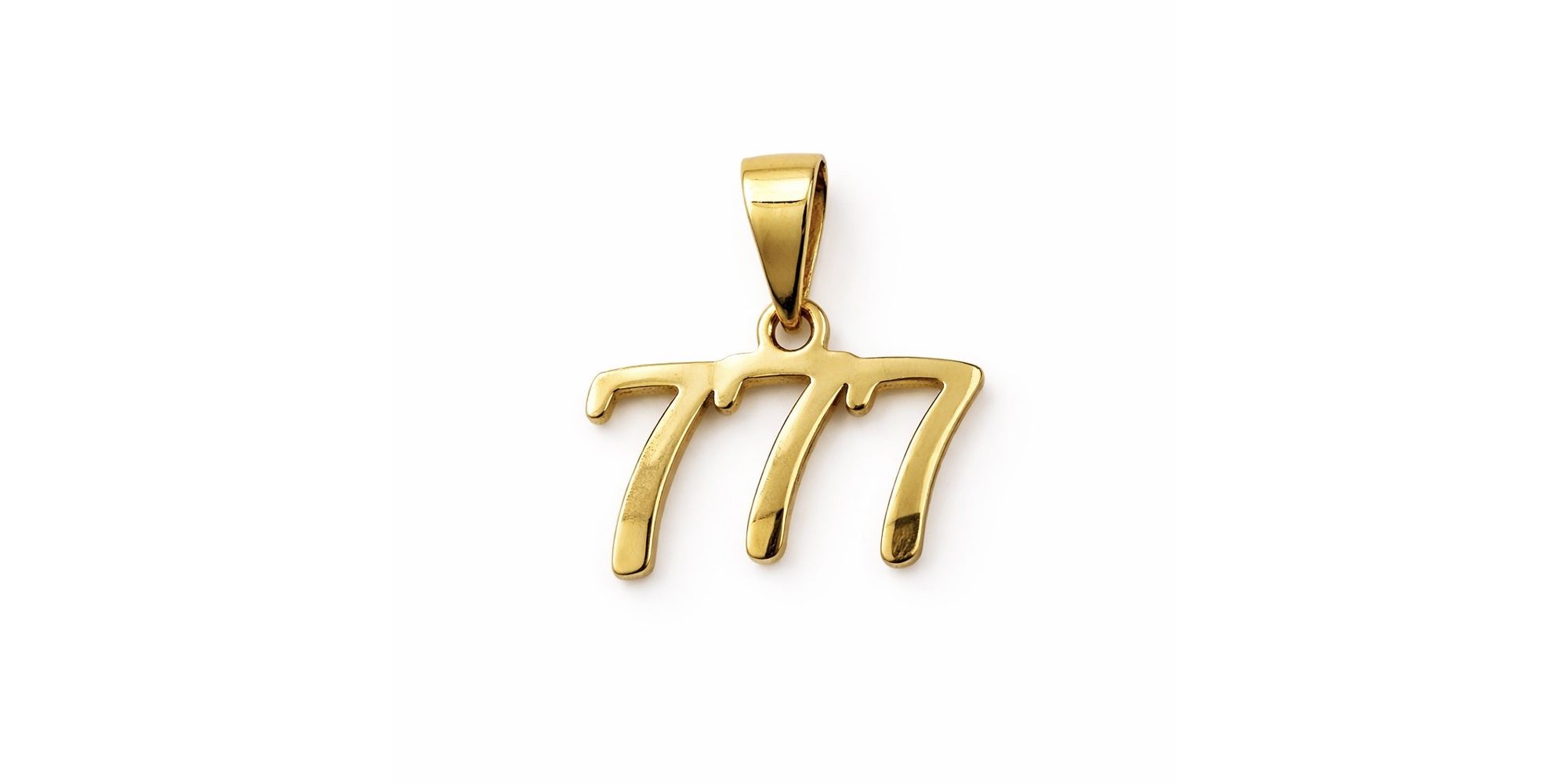 Pingente 777 Aço Dourado