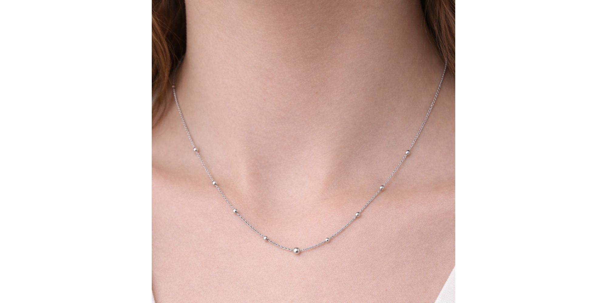 Colar Bolinha Grume Banhado a Prata 925