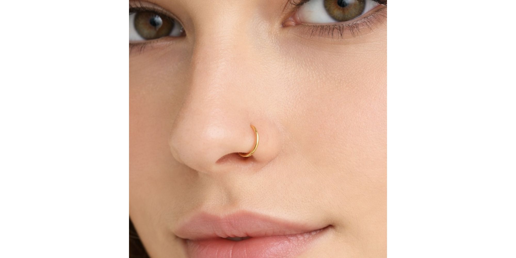 Piercing Nariz Argola Aço Dourado 