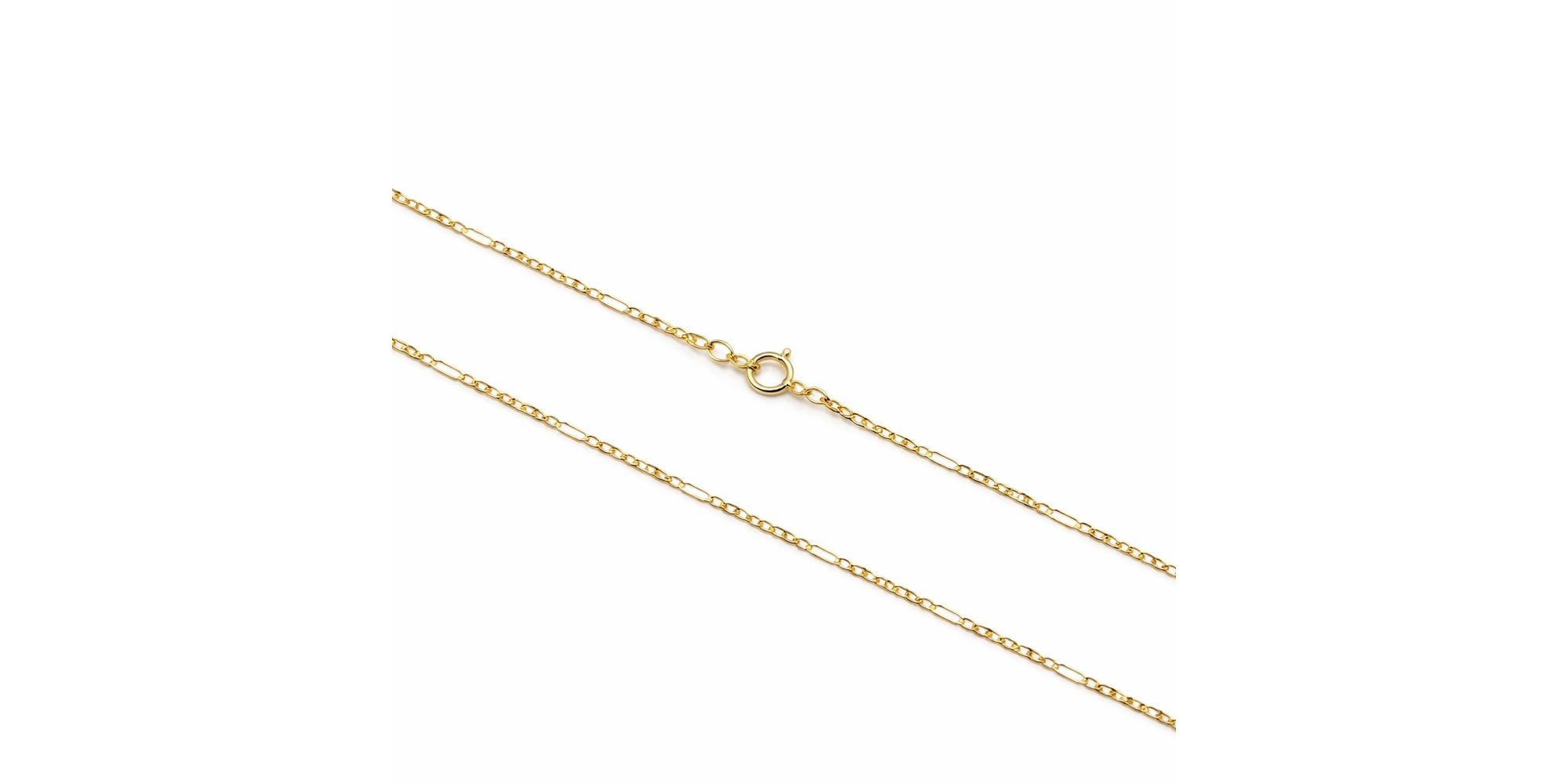 Corrente 3x1 Chapada Fecho Boia Banhado a Ouro 18K