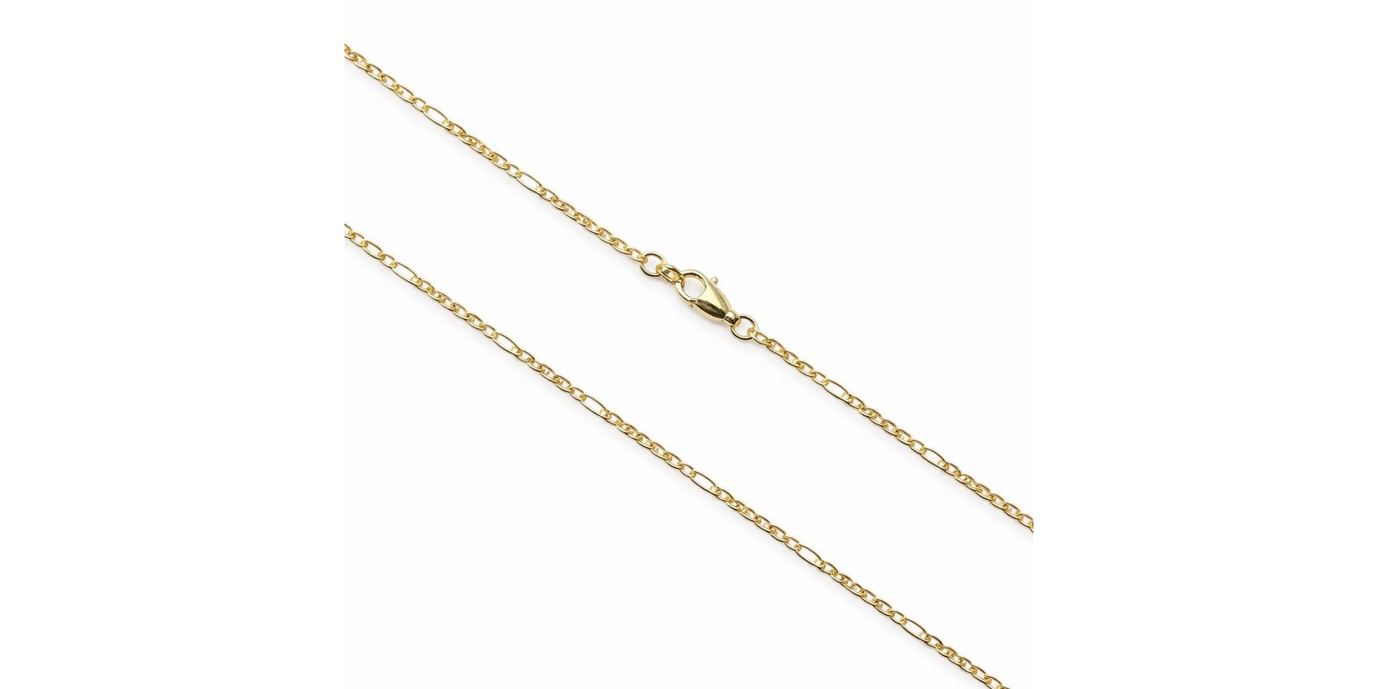 Corrente 3x1 Chapada Fecho Mosquetinho Banhado a Ouro 18K