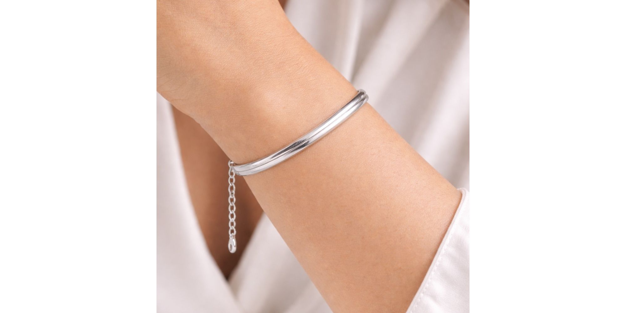 Pulseira Laminada Banhado a Prata 925