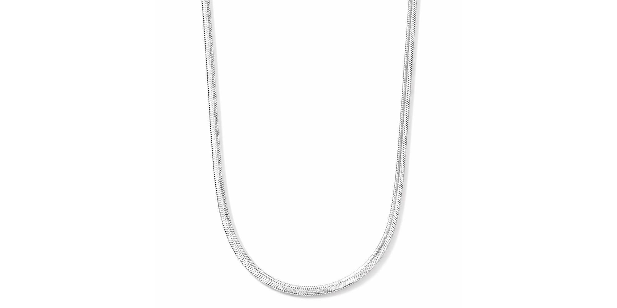 Colar Laminada 3 Milímetros Banhado a Prata 925