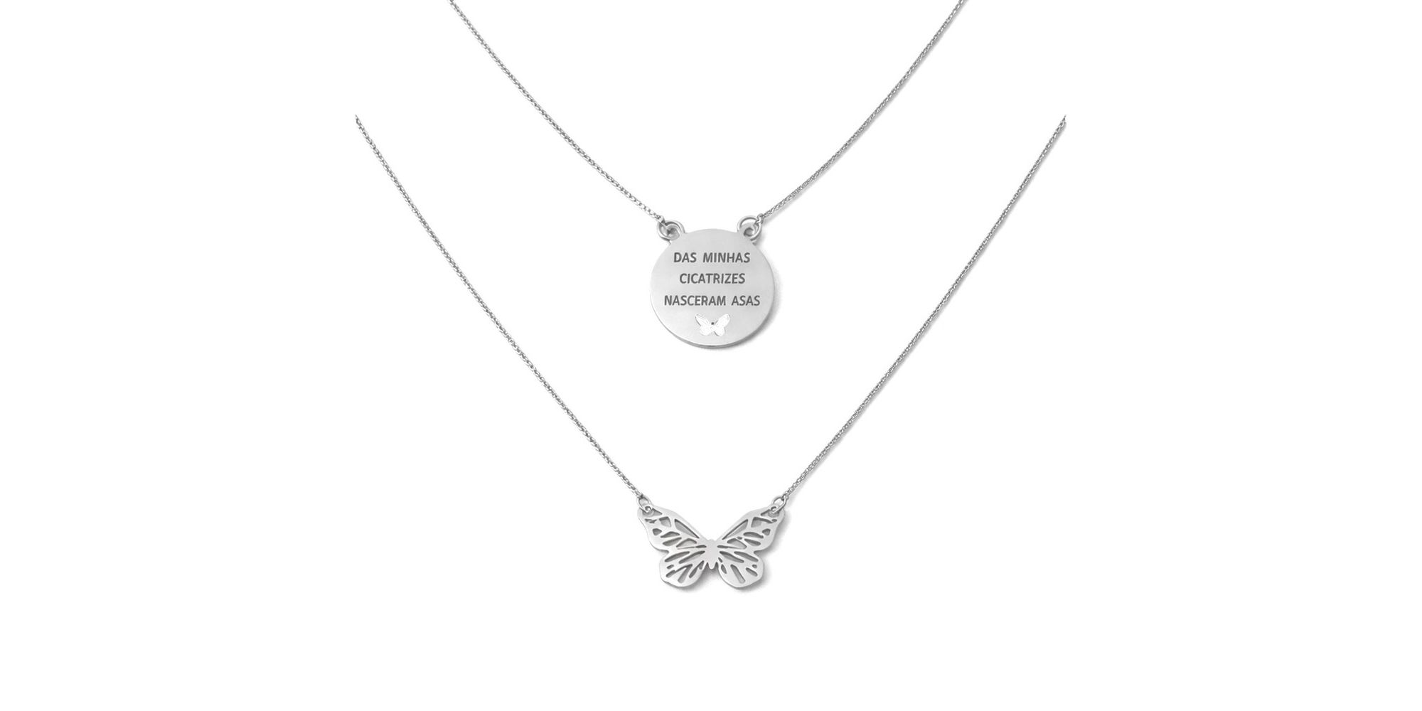 Colar Escapulário Das Minhas Cicatrizes Banhado a Prata 925