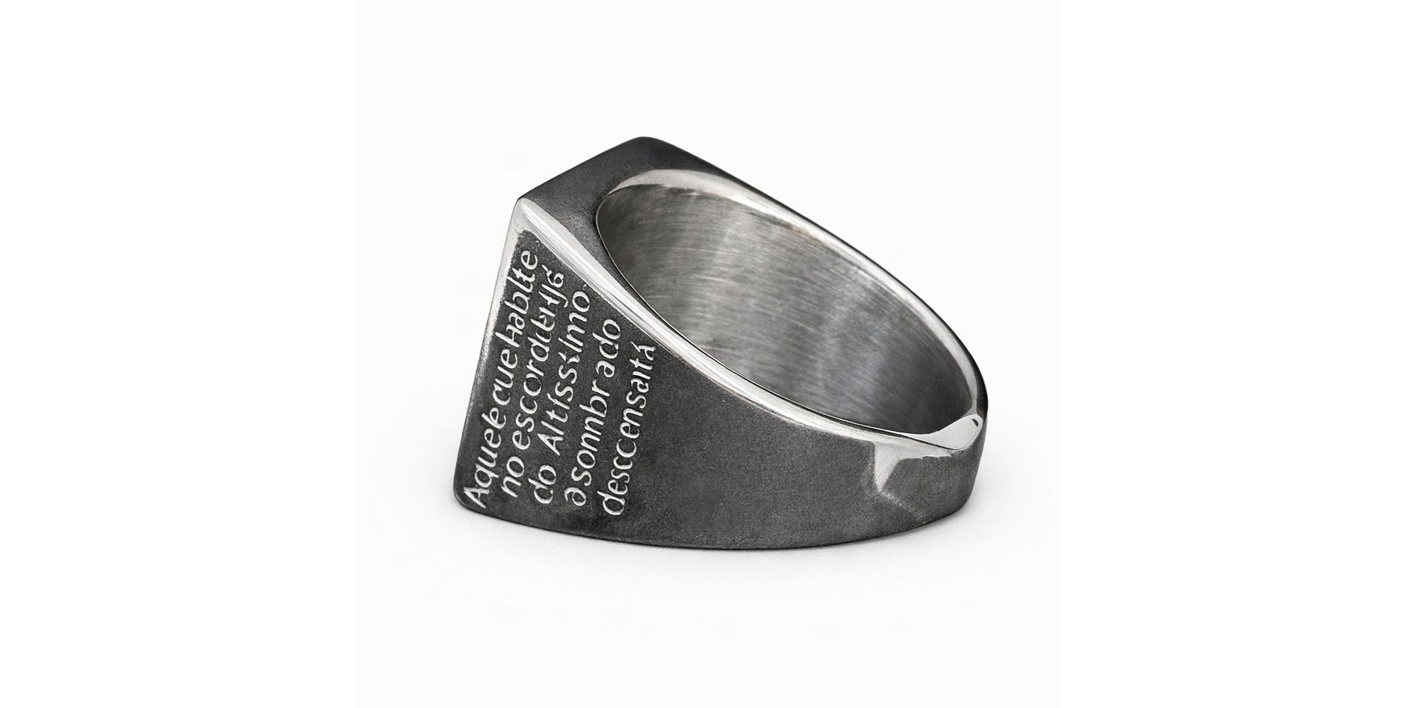 Dedeira Salmos 91 Quadrada Aço Inoxidável