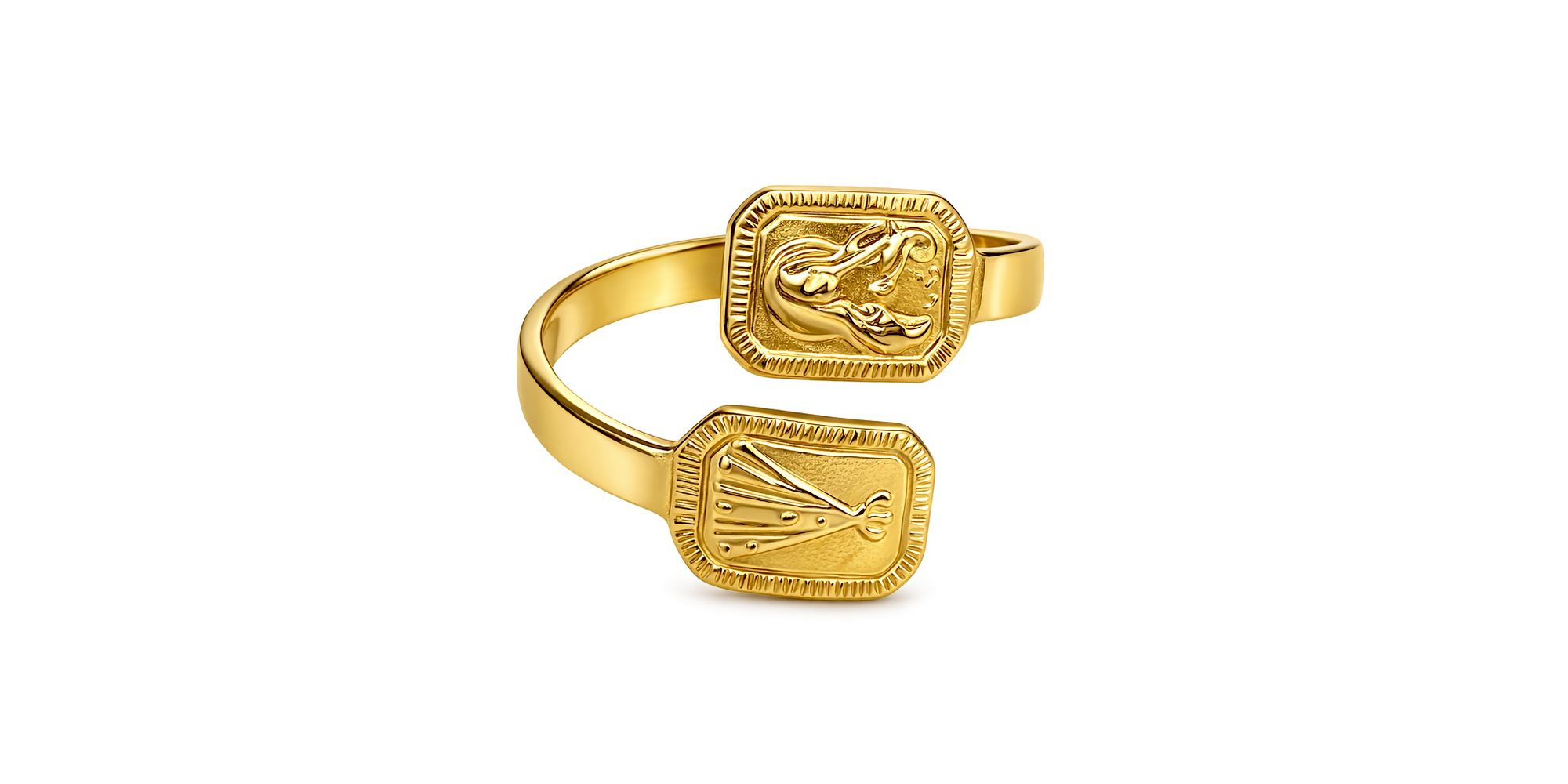 ANEL Nossa Senhora Regulável Banhado a Ouro 18K