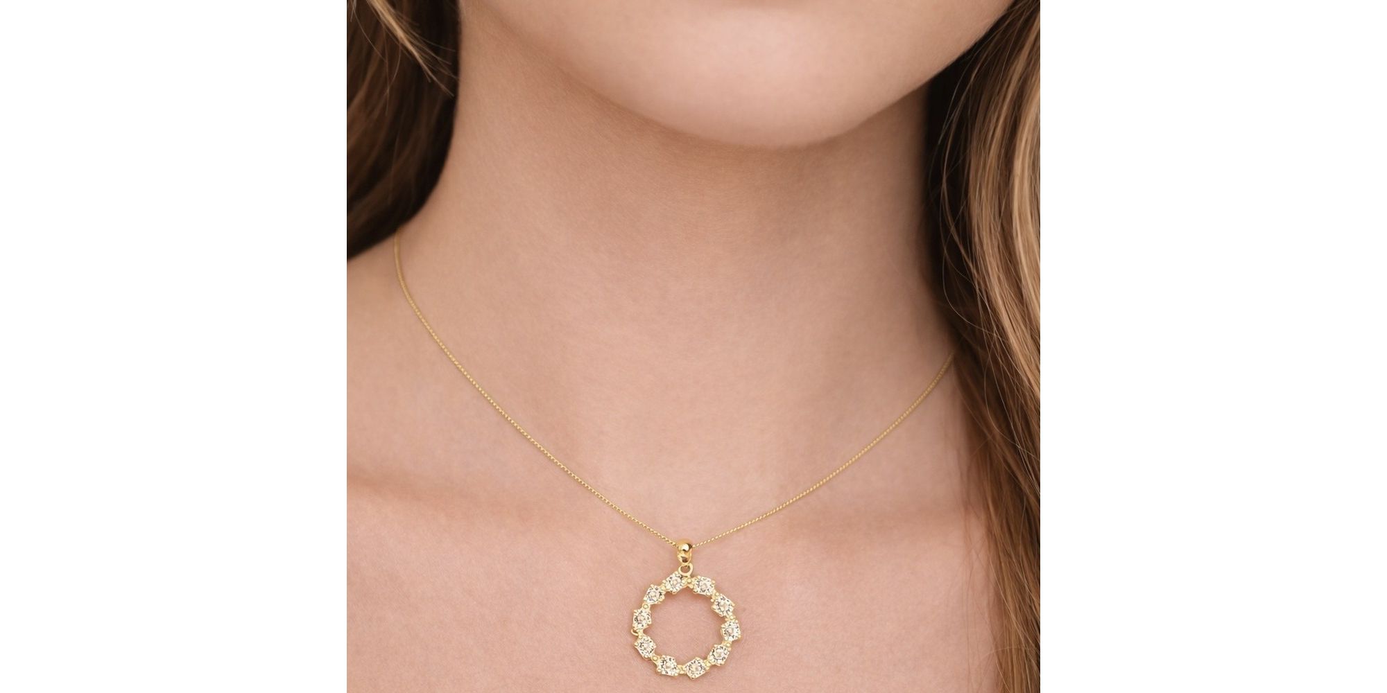 Connjunto Coroa Flor Strass Banhado a ouro 18K