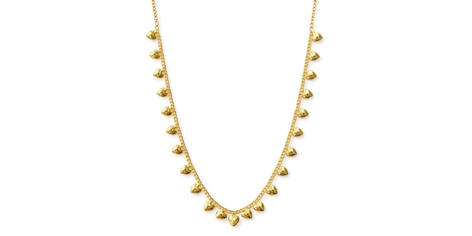 Colar Coração Contínuo Banhado a Ouro 18K 