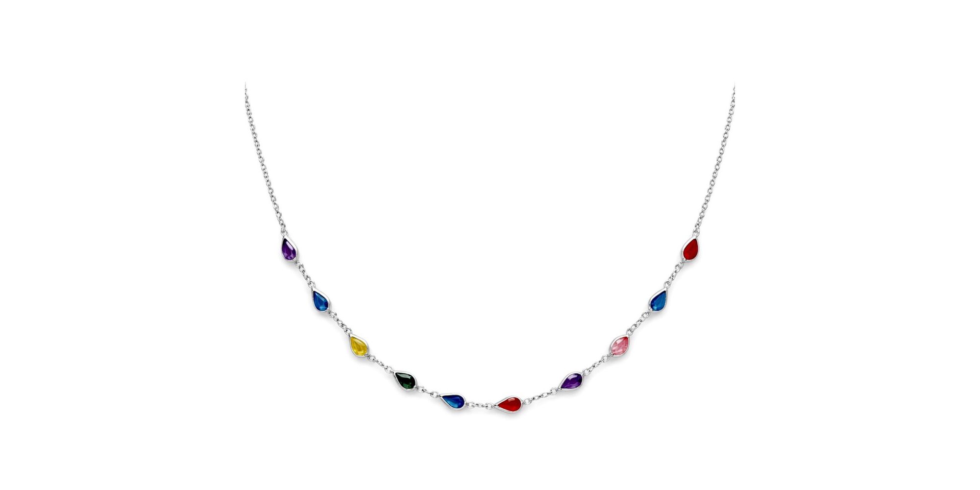 Colar Gota Tiffany Color Banhado a Prata 925