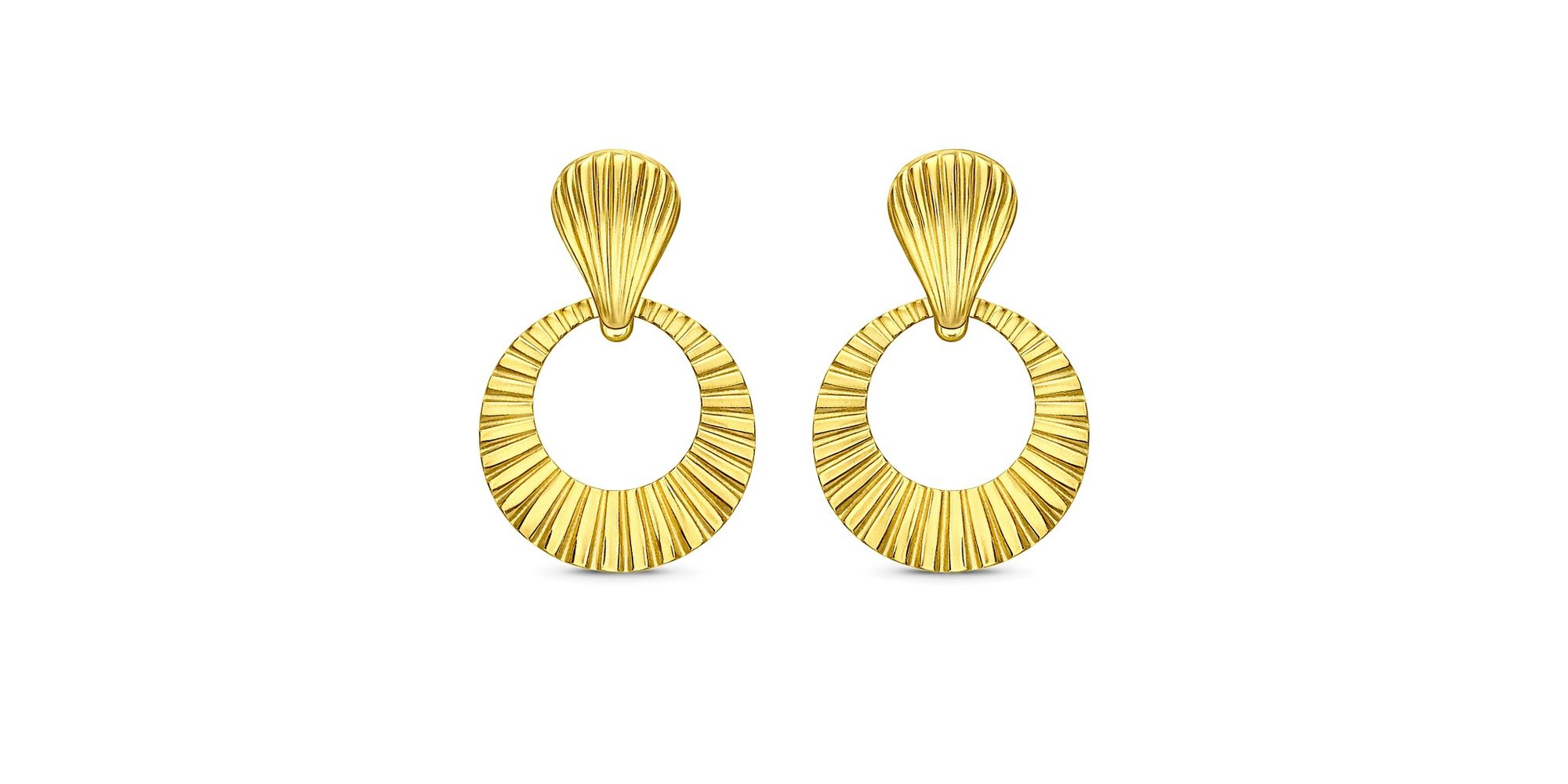 Brinco Frontal Frisado Banhado a Ouro 18K