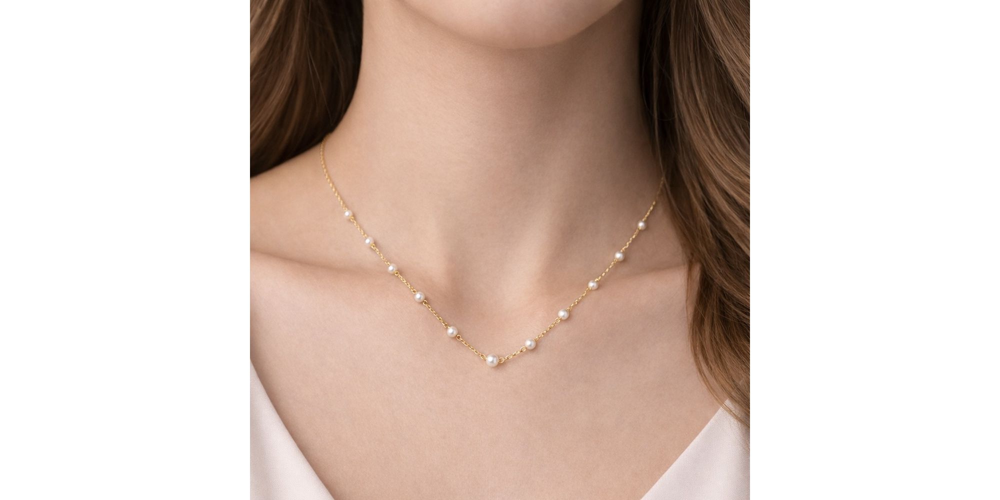 Colar Pérola Mini Banhado a Ouro 18K