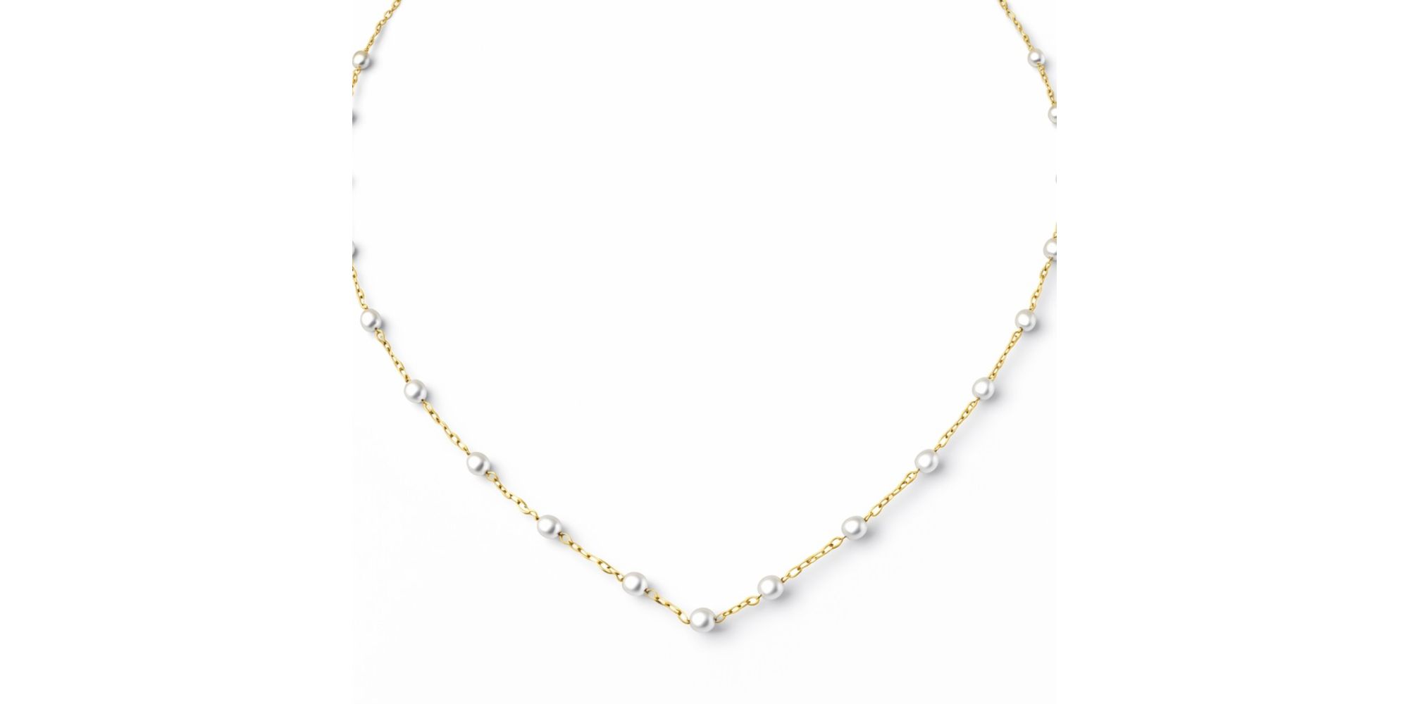 Colar Pérola Mini Banhado a Ouro 18K