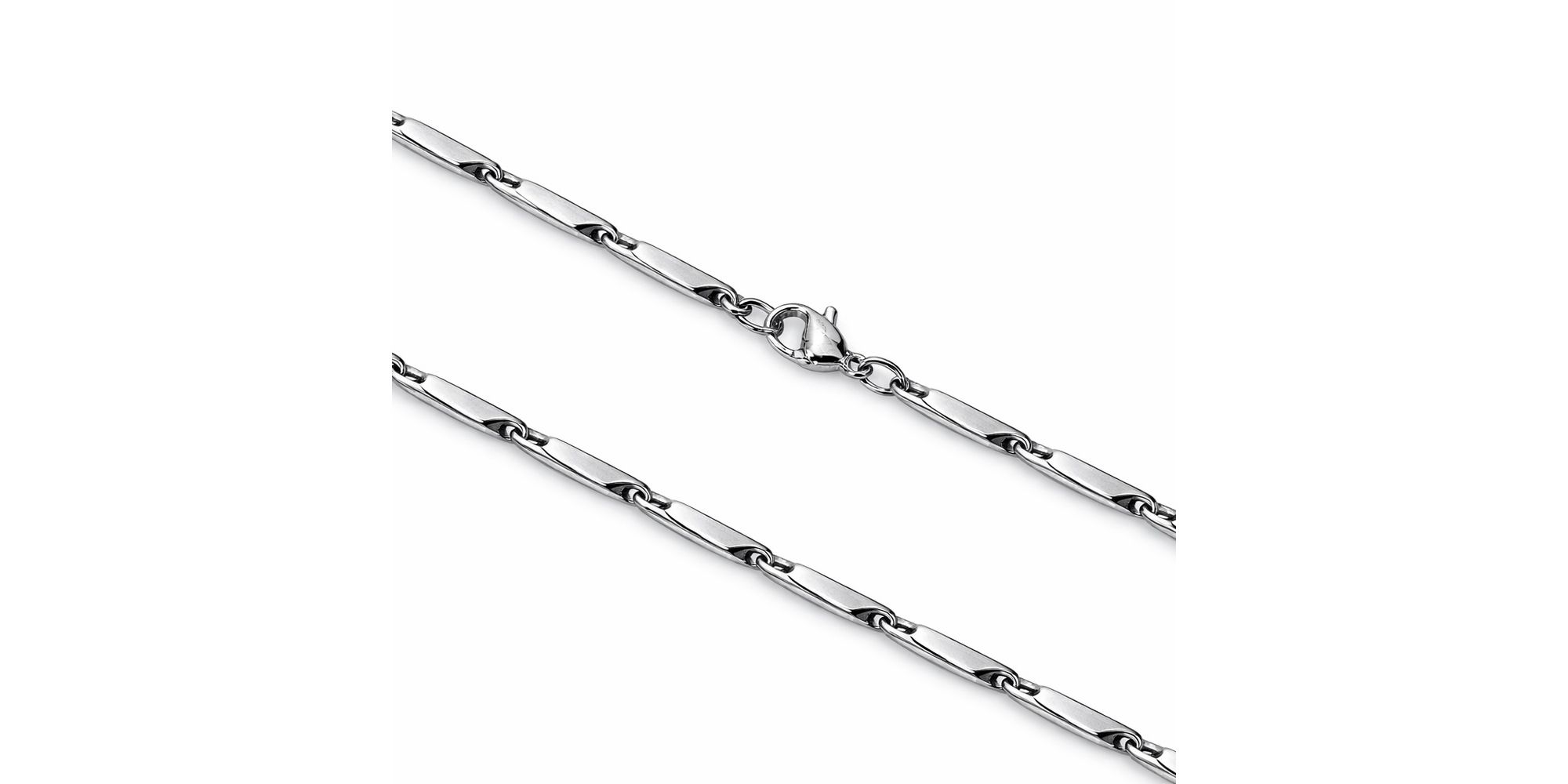 Corrente Espelhada Fecho Lagosta Aço Inoxidável 