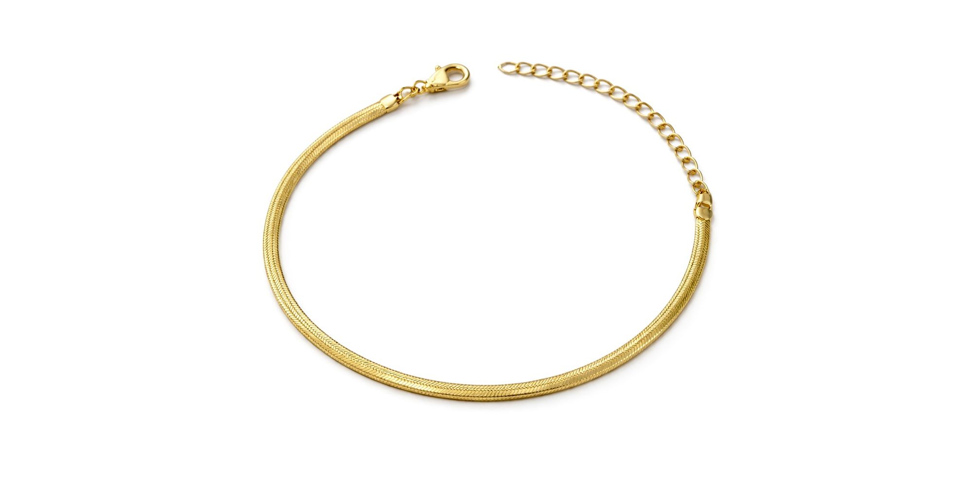 Pulseira Laminada 22/3 Banhado A Ouro 18K