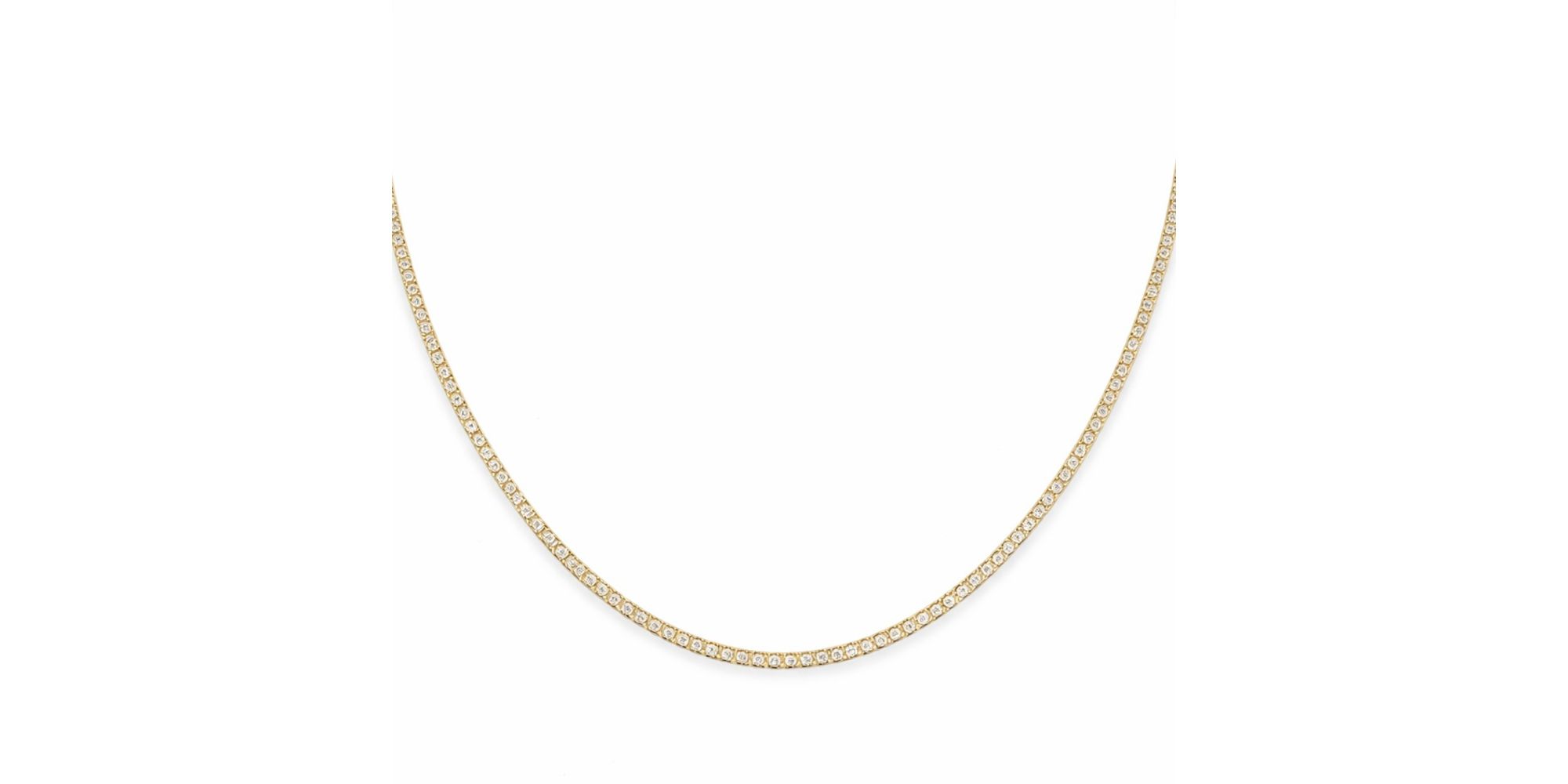 Colar Riviera Cristal Banhado A Ouro 18K