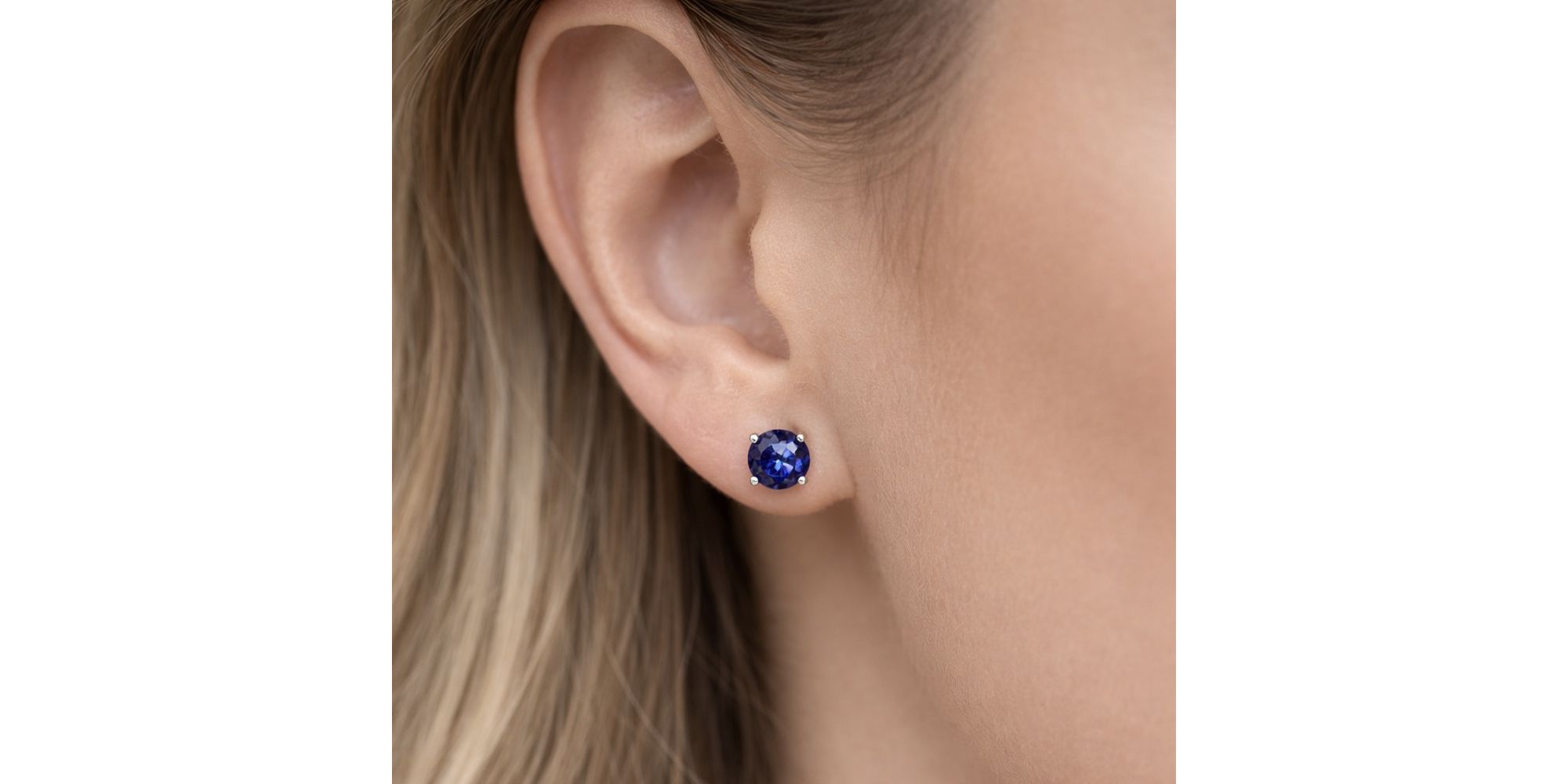 Brinco Pedra Redonda Lilás Banhado Zircônia A Prata 925