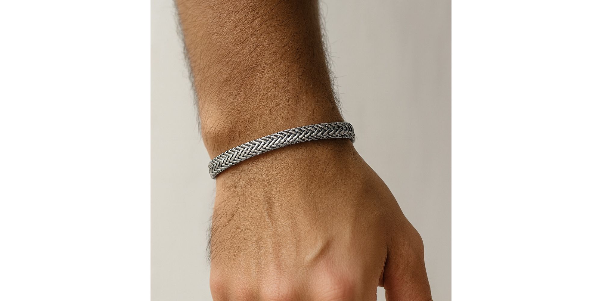 Pulseira Grumet Quadrada Dupla Aço Inoxidável