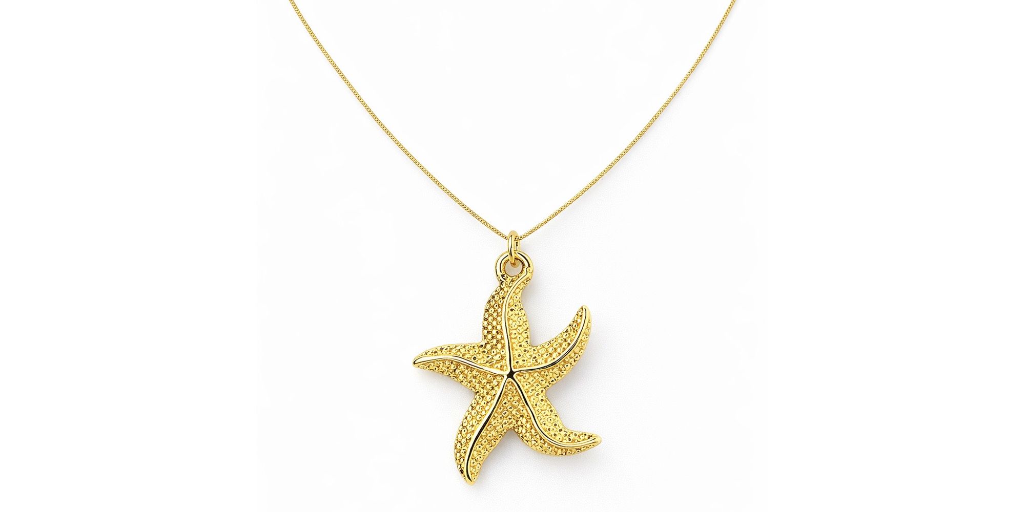 Colar Estrela Do Mar Banhado A Ouro 18K