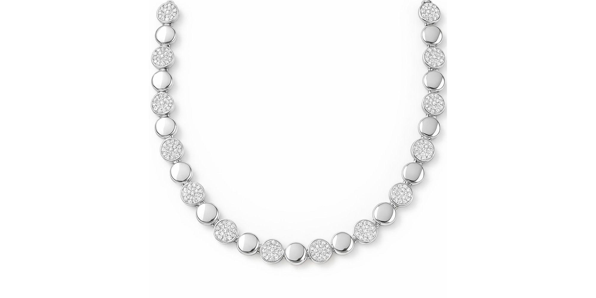 Colar Matrix Tenns Redondo Banhado a Prata 925