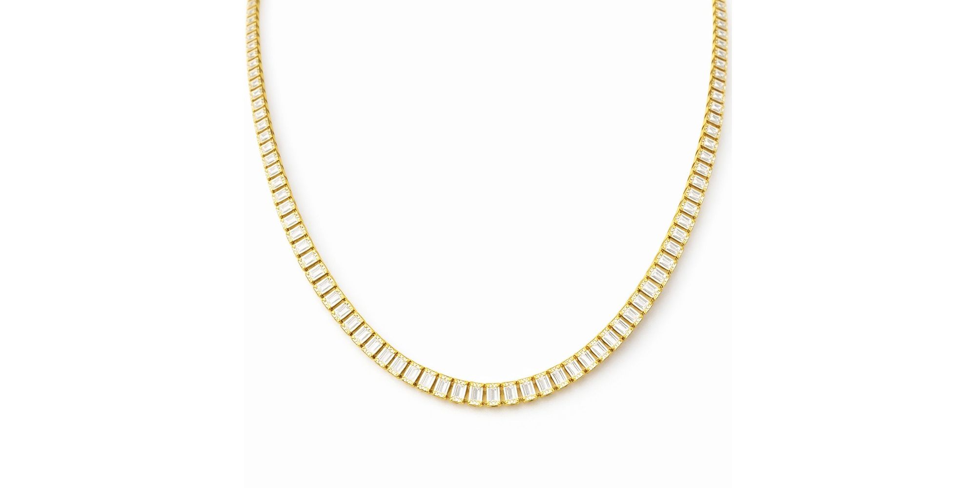 Colar Riviera Zircônia Banhado A Ouro 18K