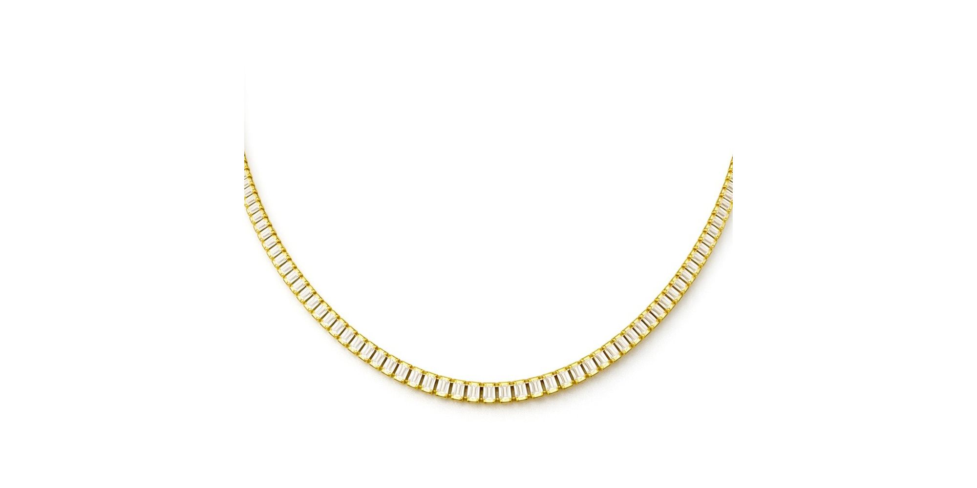 Colar Riviera Zircônia Banhado A Ouro 18K