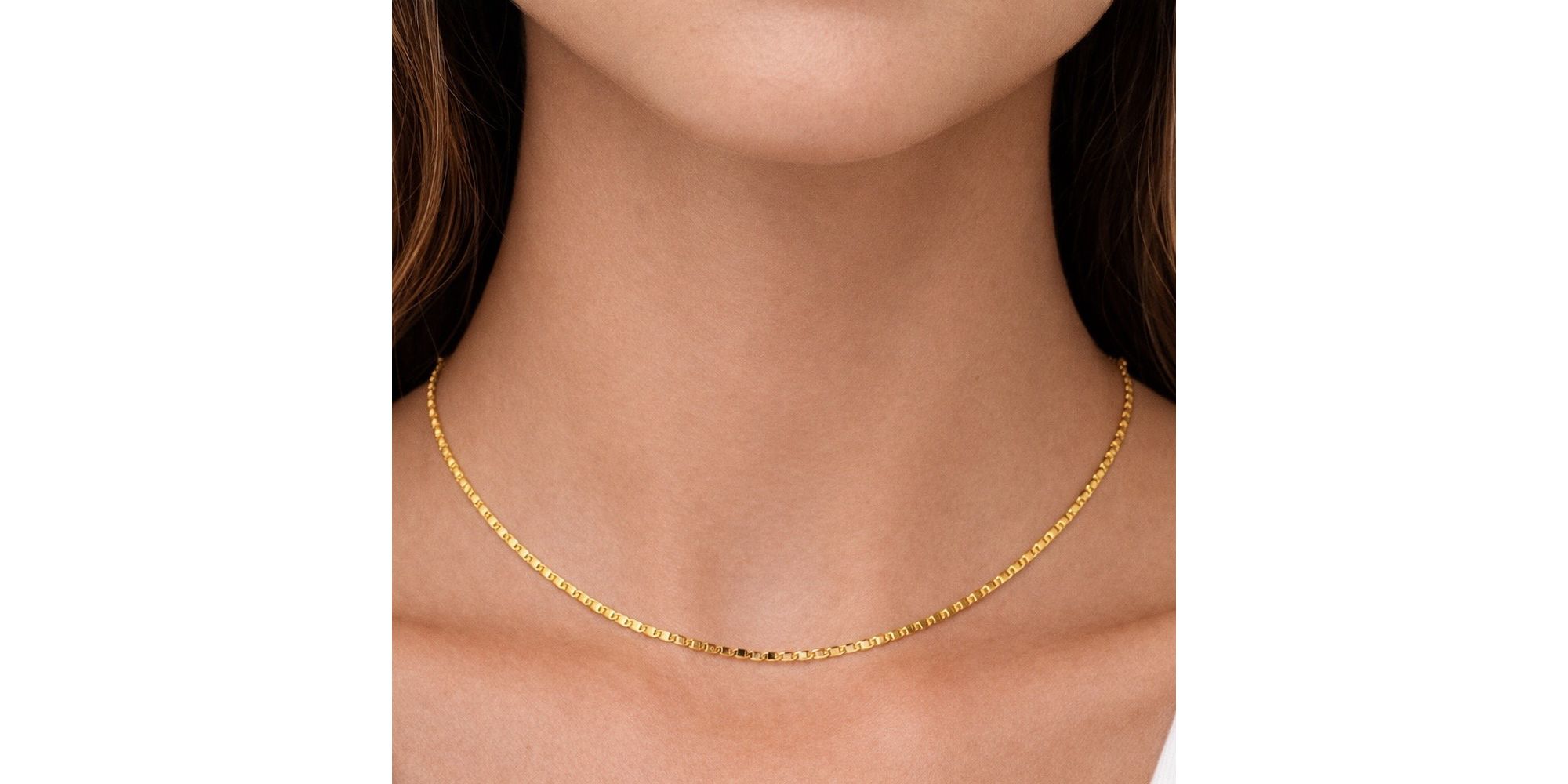 Colar Piastrine Banhado a Ouro 18K