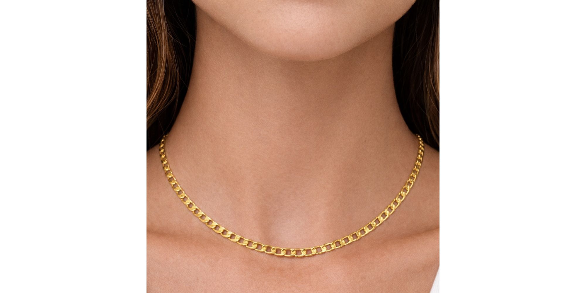 Colar Grumet Chapada Banhado a Ouro 18K