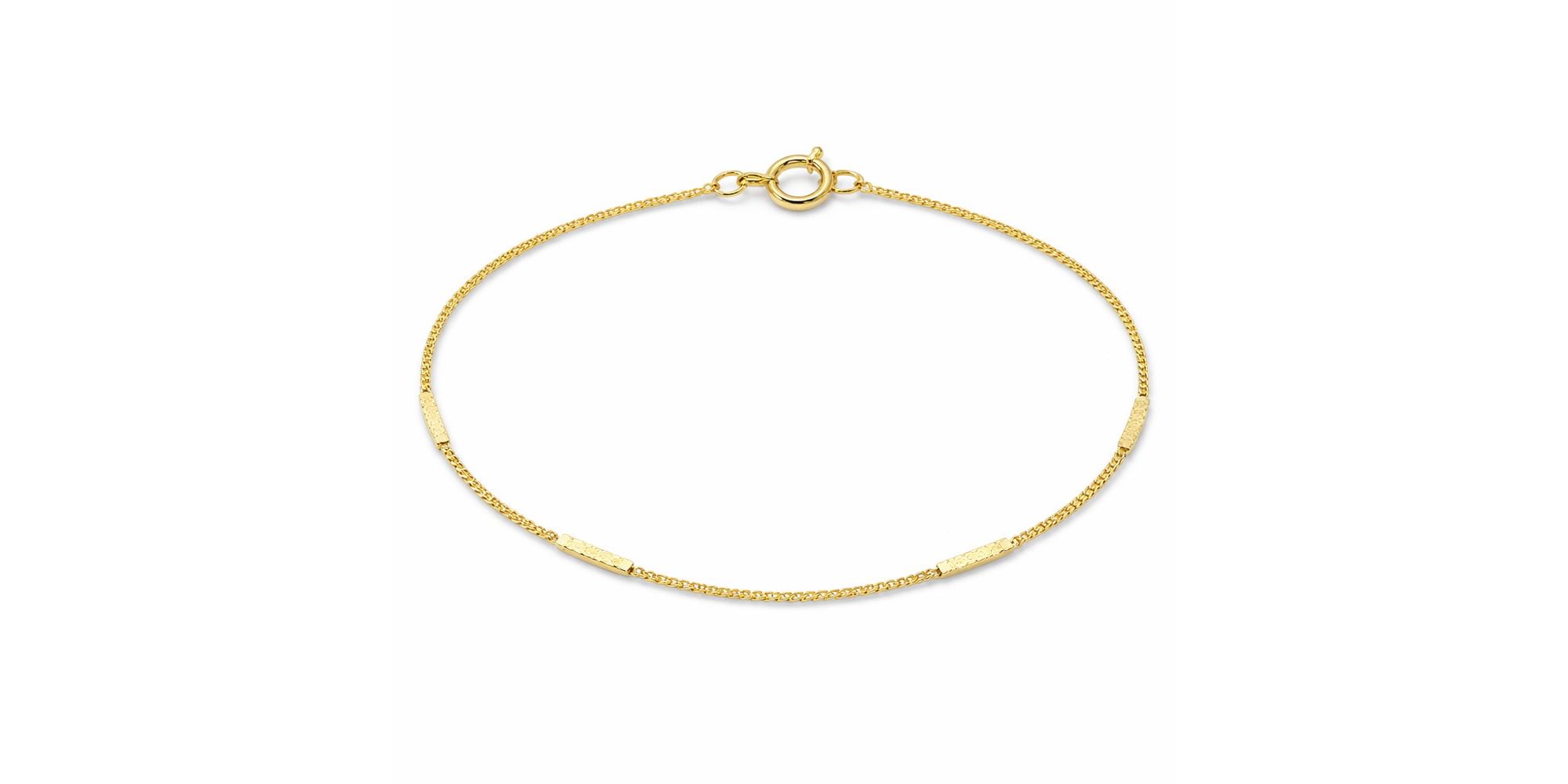 Pulseira Infantil Plaquinha Fecho Boia Banhado a Ouro 18K