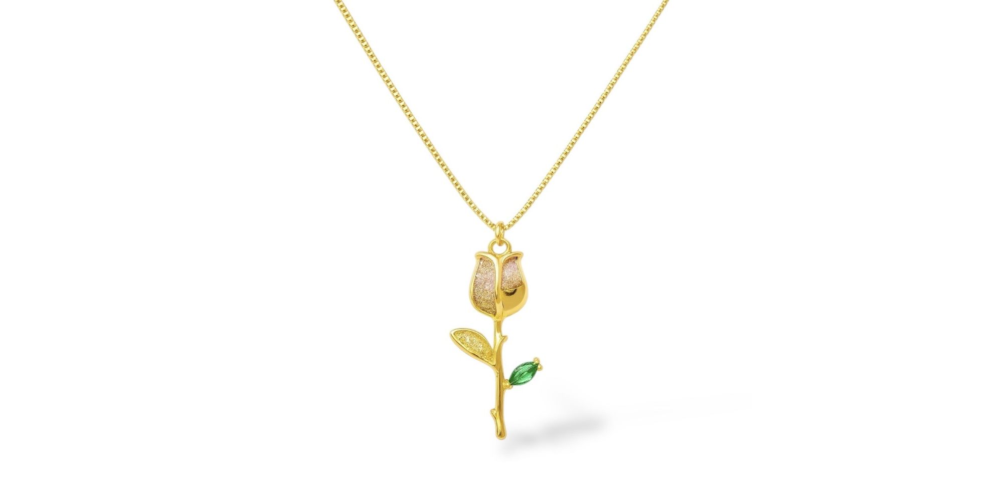 Colar Veneziana Rosa Talo Zircônia Banhado A Ouro 18K