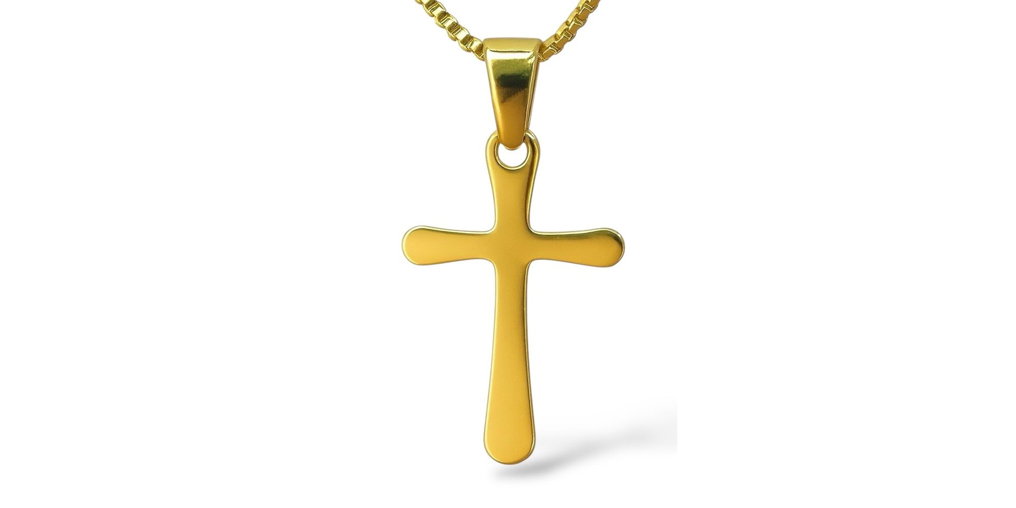 Pingente Cruz Pequena Banhado a Ouro 18k
